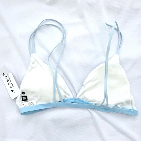 NWT Pacsun blue floral bralette - Picture 2 of 3